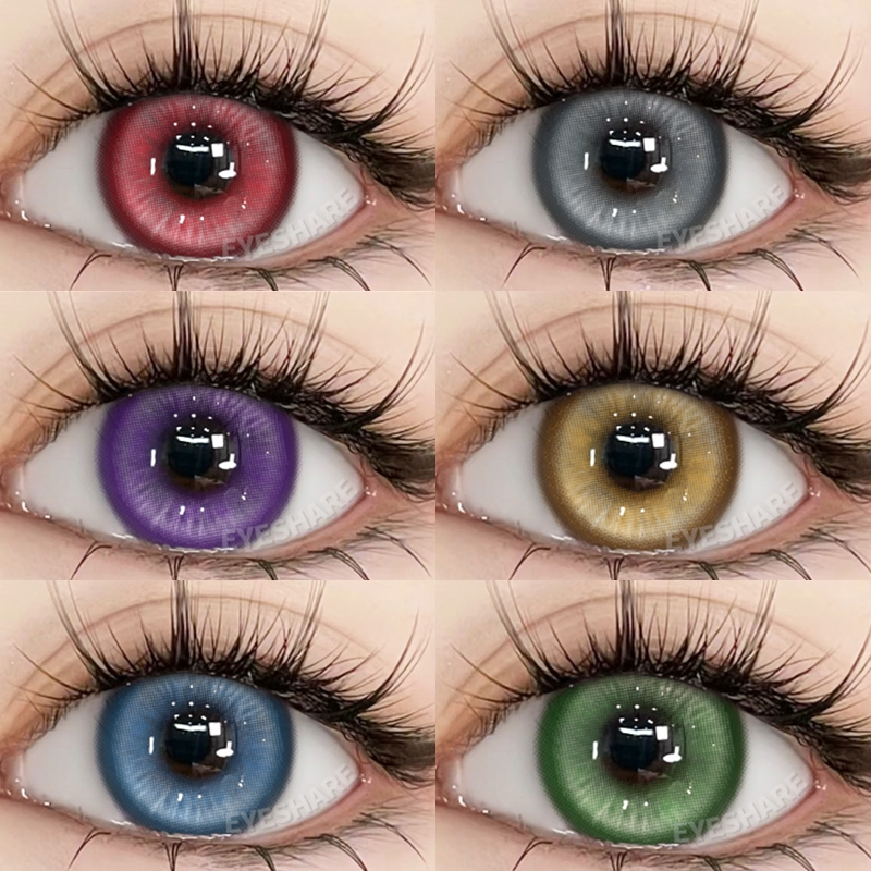 {COD}-Eyeshare Madrid สีแดงคอนแทคเลนส์ 1 ถึง 2 ชิ้น 14.0mm มินิสีคอนแทคเลนส์คอสเพลย์เลนส์จัดส่งฟรีหนึ่งปี