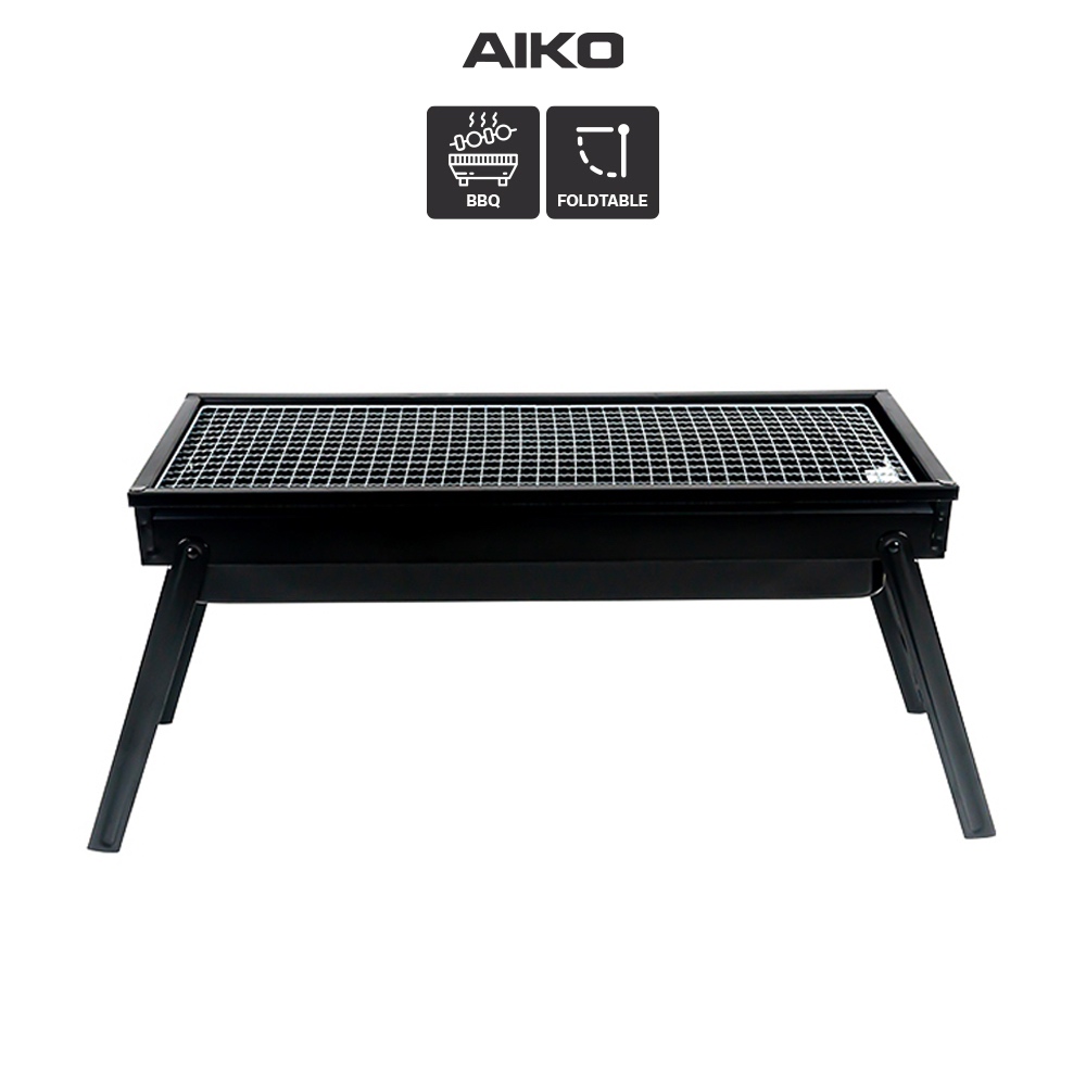 AIKO GS-60 เตาย่างบาร์บีคิวพกพา พับเก็บได้ Portable BBQ Grill ใช้คู่ถ่าน