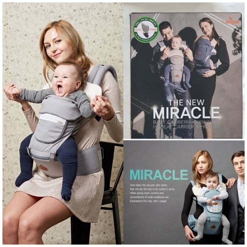 มือ 1 เป้อุ้มเด็ก i-angel รุ่นmiracle hipseat carrier แท้100% พร้อมส่ง