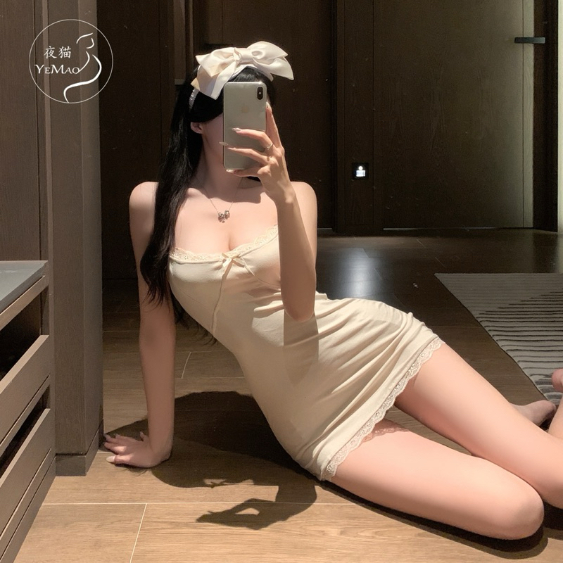ชุดนอนไม่ได้นอน ชุดนอนเซ็กซี่ ผ้ายืด รุ่น D9269 จิวทู (Mu) เกรดพรีเมี่ยมแท้