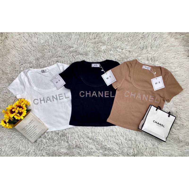 รวมเสื้อครอปตัวสั้น คอUงานป้ายM.Eคอยูเนื้อผ้ายูนิโคล่ ปักเบรนด์ดัง ราคา ถูกที่สุด ดีลบีเคเค แกลเลอรีภาพที่ 6