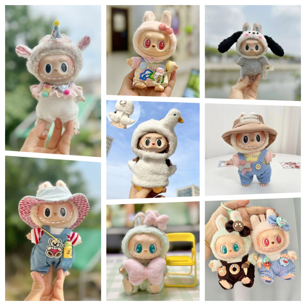 พร้อมส่ง Personalized DIY เสื้อผ้าตุ๊กตา ชุดตุ๊กตาลาบูบู ไซส์มินิ 17cm (เฉพาะเสื้อผ้าไม่มีตุ๊กตา)