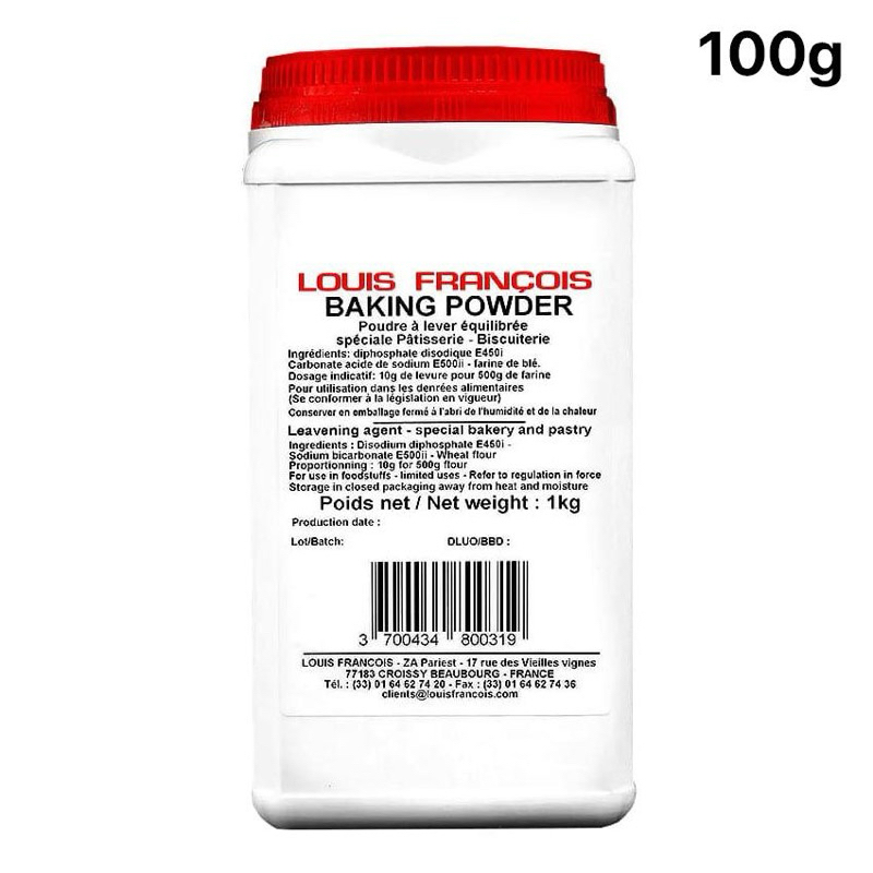 Louis François Baking Powder100g ผงฟู หลุยส์ ฟรองซัวร์ 100 กรัม ไม่มีสารอลูมินัมตกค้าง