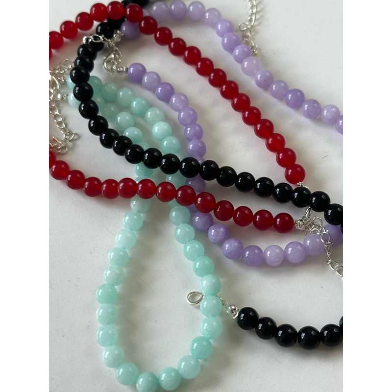 Bo necklace big simple beads handmade something about us