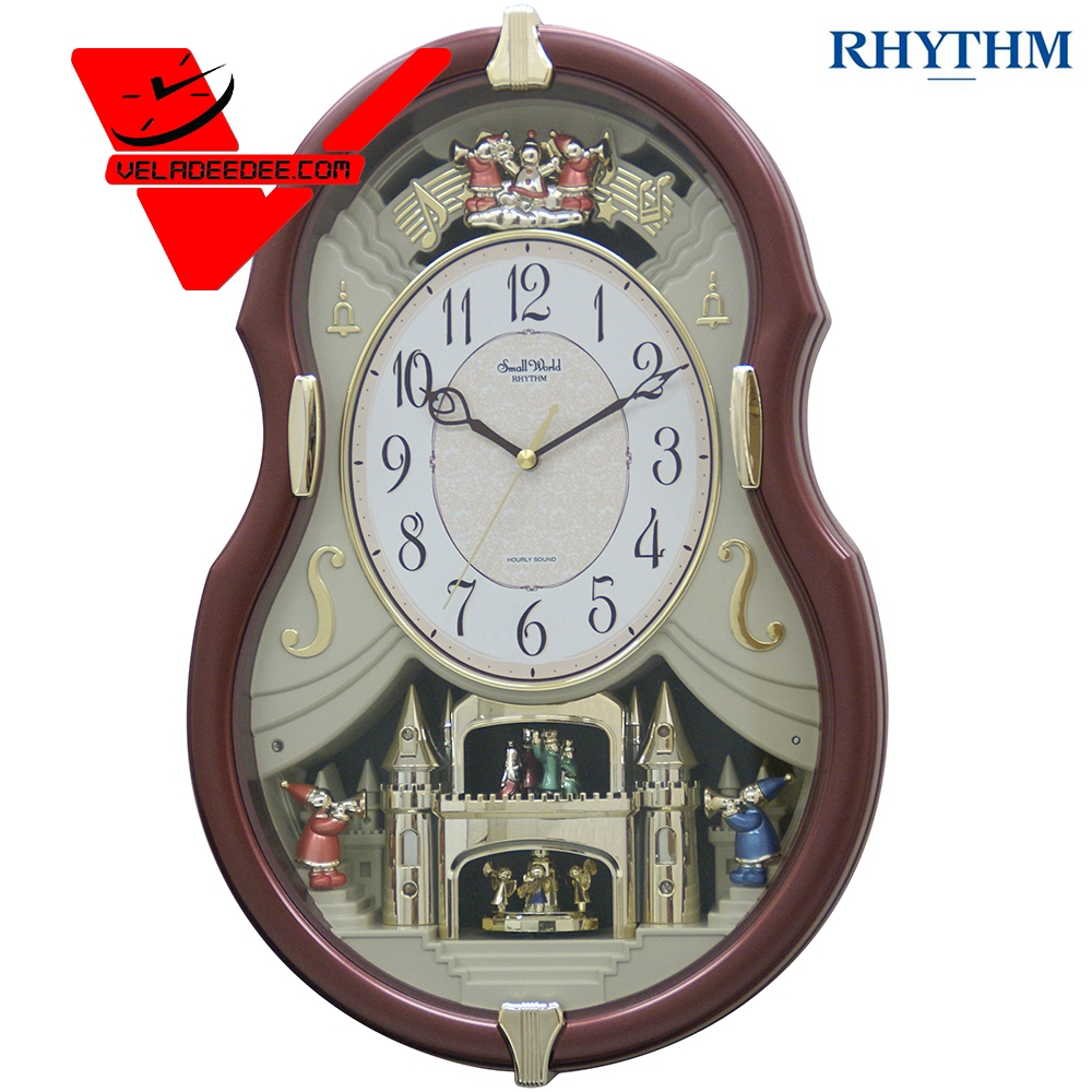นาฬิกาแขวน Rhythm เสียงดนตรี Hi-Fi  Amazing Carina Melody Clock รุ่น 4MH785WD18