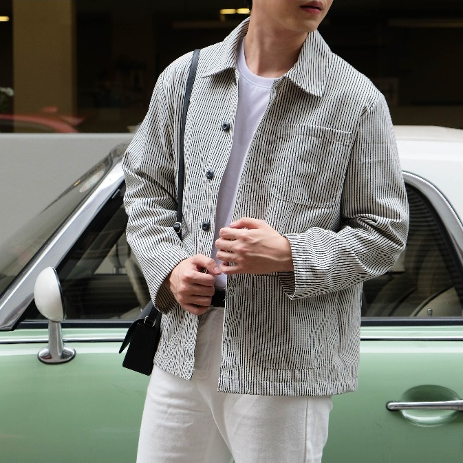 Prompt Journey Jacket 3 pocket workwear M/L/XL เสื้อแจ็คเก็ต​​ กระเป๋า3ใบ เอิร์ธ​โทน​ แจ็คเก็ตผู้ชาย รูปที่ 5