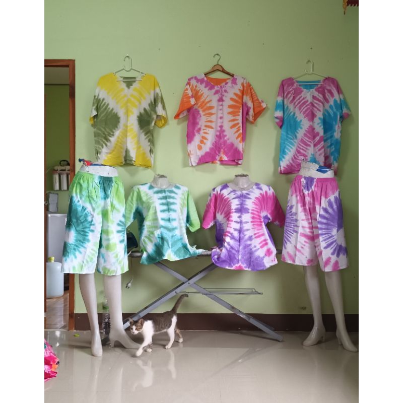 เสื้อย้อมแม่บ้านเสื้อแขนกุดคอกระเช้าสายเดี่ยวใส่เย็นสบายเนื้อผ้าใส่เย็นเนื้อนิ่มผ้าอ่อนใส่ได้ทุกฤดู - รูปที่ 3