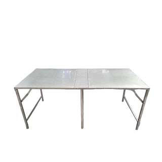 โต๊ะเหล็กพับเมทัลชีท ขนาด75x177x75 , 75x200x75