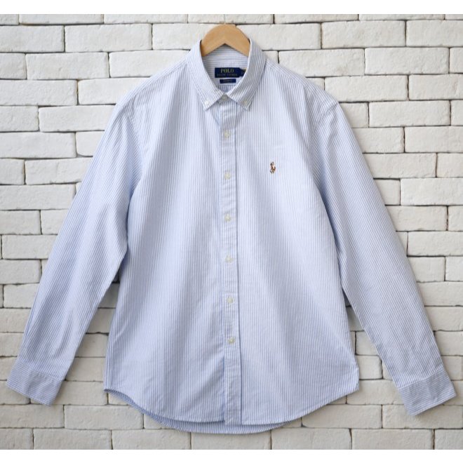 POLO RALPH LAUREN CUSTOM FIT STRIPED OXFORD SHIRT #เสื้อเชิ๊ต