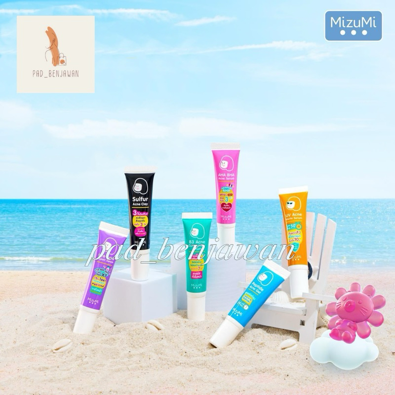 อ่านก่อนคะ MizuMi AHA/Acne/UV/Peptide/Sulfur/Hya/Aloe/ลดสิว/แต้มสิว/ลดรอยสิว/พอกสิว/ไฮยา/กันแดด/อโลเวร่า แบบหลอด