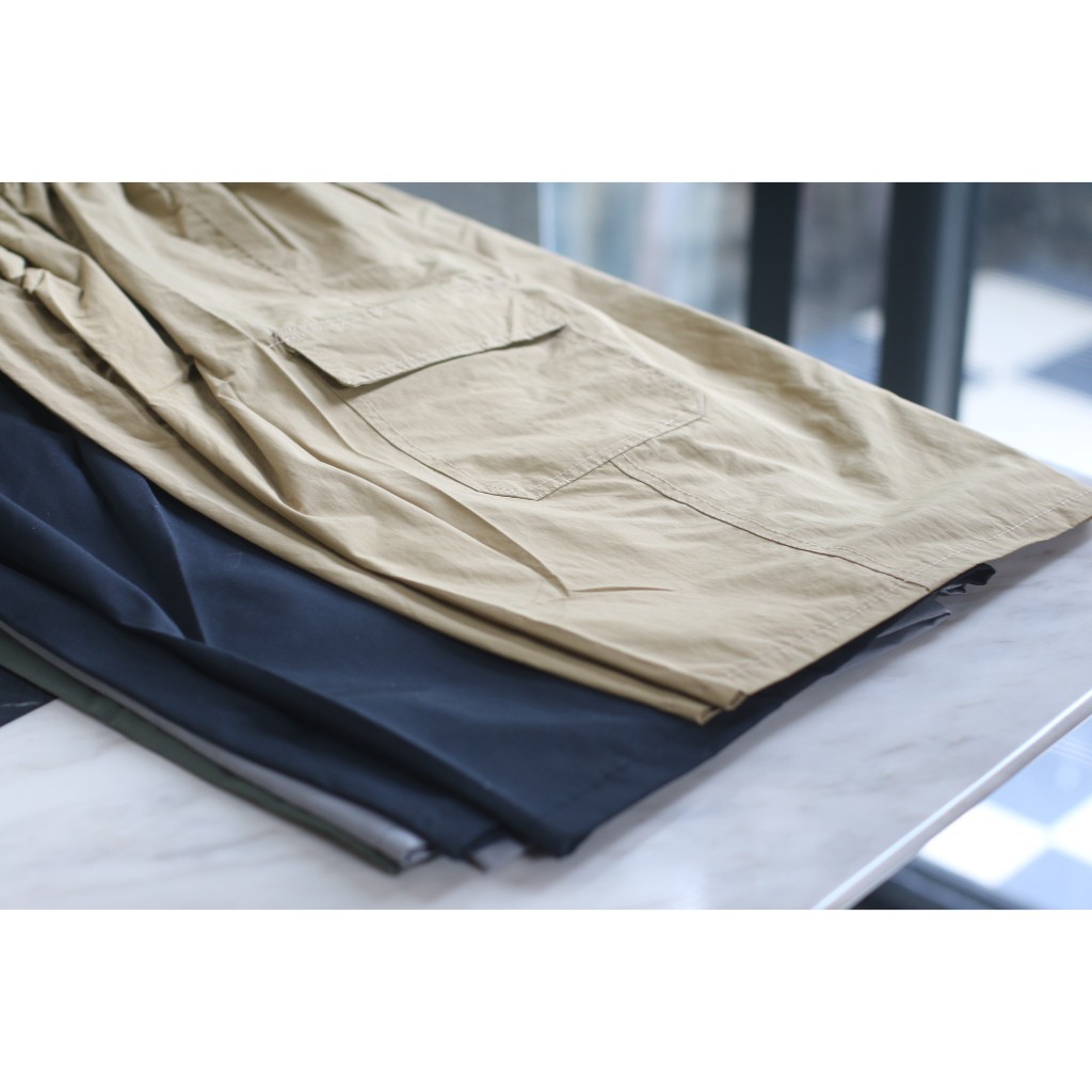 กางเกงผ้าร่ม คาร์โก้ สามส่วนสี่ส่วน พร้อมส่ง4สีจากไทย กรุงเทพ unisex