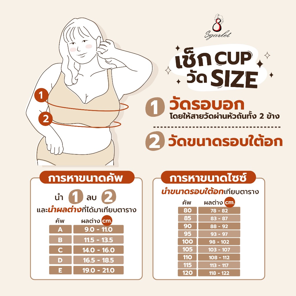 Sgarlet เสื้อในไซส์ใหญ่มีโครง เก็บทรงคัพ โอบกระชับรอบตัว ผ้าลูกไม้ สีโอลด์โรส/ดำ MB1737 - รูปที่ 7