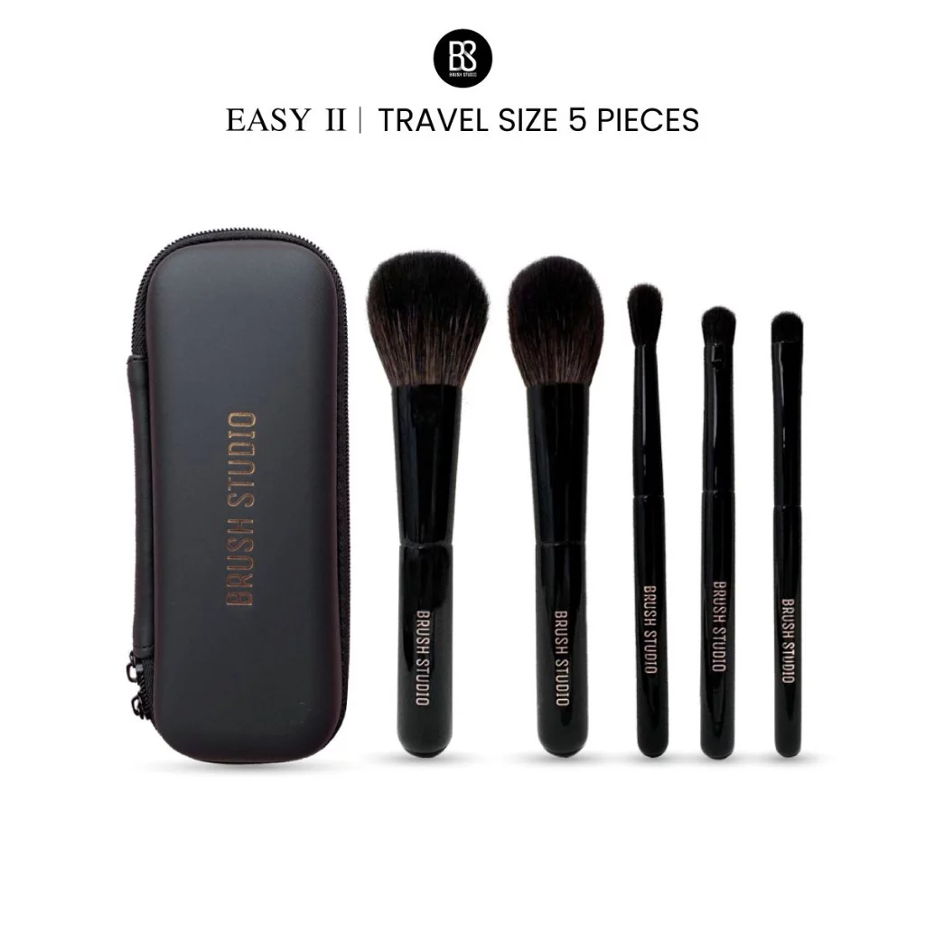 BRUSH STUDIO Easy 2 : ชุดแปรงแต่งหน้าขนสัตว์แท้ขนาดพกพา
