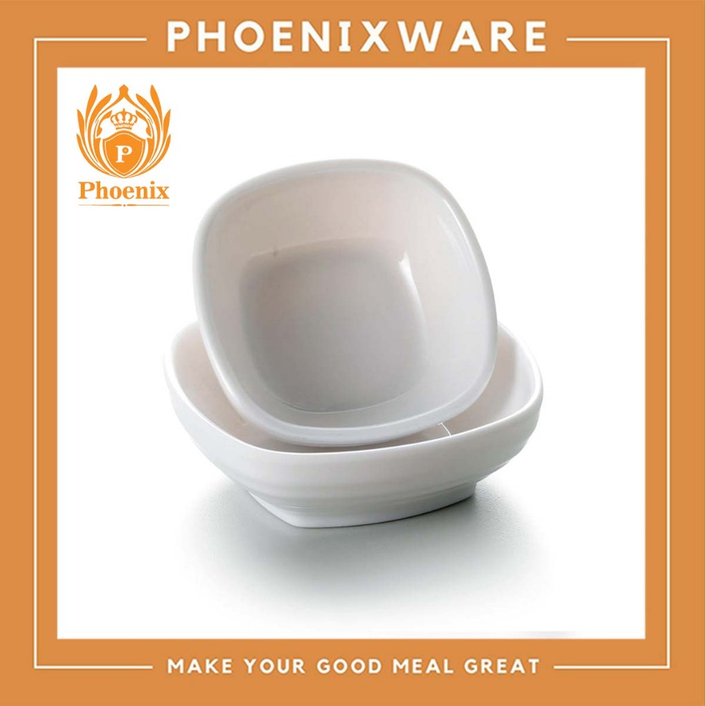 ชามแบ่ง 4.5 นิ้ว เมลามีน ทรงเหลี่ยม Phoenix 21004.5