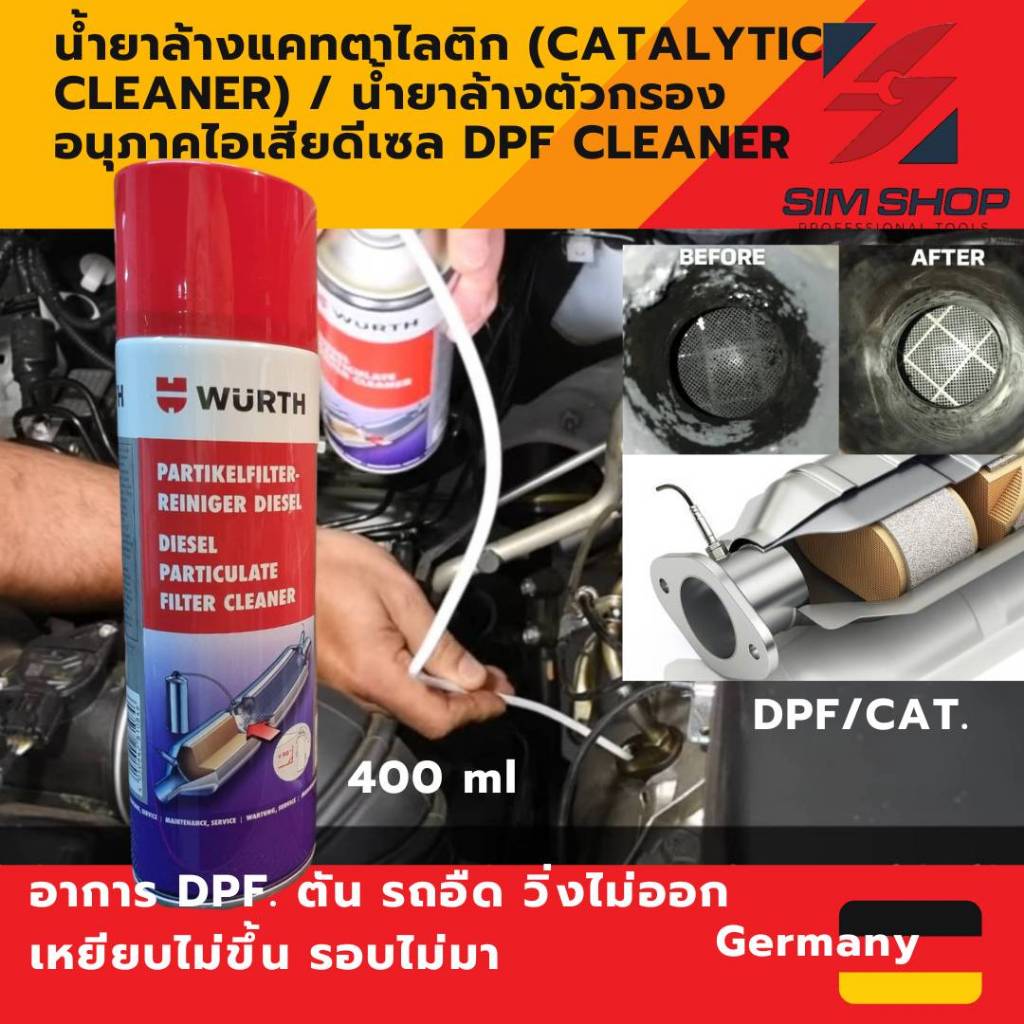 น้ำยาล้างแคทตาไลติก (Catalytic cleaner) / น้ำยาล้างตัวกรองอนุภาคไอเสียดีเซล (DPF Cleaner) Wurth