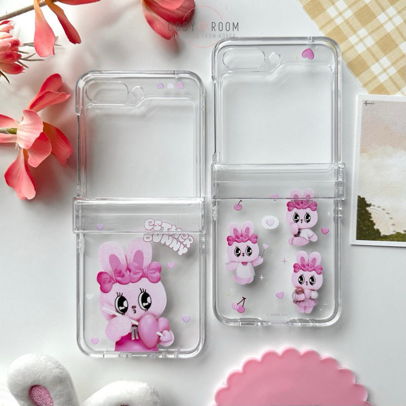 💓พร้อมส่ง Z Flip 5💓 Esther Bunny Clear Case