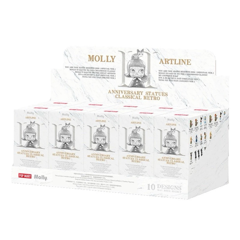 [ ยกBox ] MOLLY Anniversary Statues Classical Retro V2 Blind Box Series