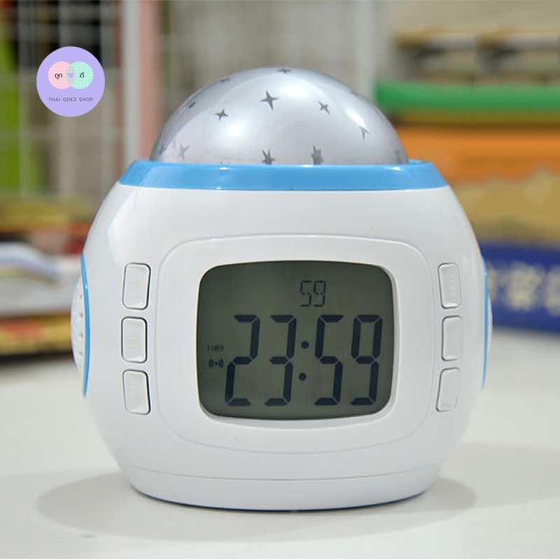 R66 นาฬิกาดิจิตอล นาฬิกาปลุก LCD อัจฉริยะ นาฬิกาตั้งโต๊ะพร้อม อุณหภูมิ เลื่อนปลุก