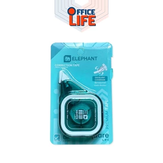 Elephant (ตราช้าง) เทปลบคำผิด 6 M. รุ่น SQUARE (สแควร์) คละสี (จำนวน 1 ชิ้น)