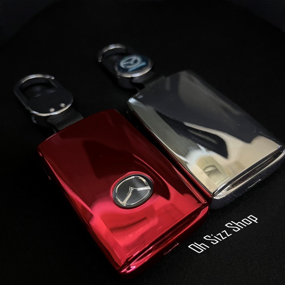 เคสรีโมทรถยนต์ New MAZDA 2021  Mazda Key Sets CX3, CX5, CX30, All new SkyActiv-G TPU Key Cover with PC Push button Guard