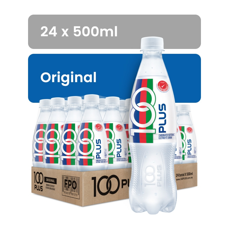 ฮันเดรดพลัส น้ำอัดลมเพื่อสุขภาพ ซีตรัส 100 PLUS 24x500ML