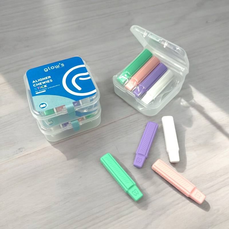 (คุ้ม 4 ชิ้น) ยางกัดจัดฟันใส รีเทนเนอร์ใส Glows Aligner Chewies stick Invisalign - รูปที่ 4