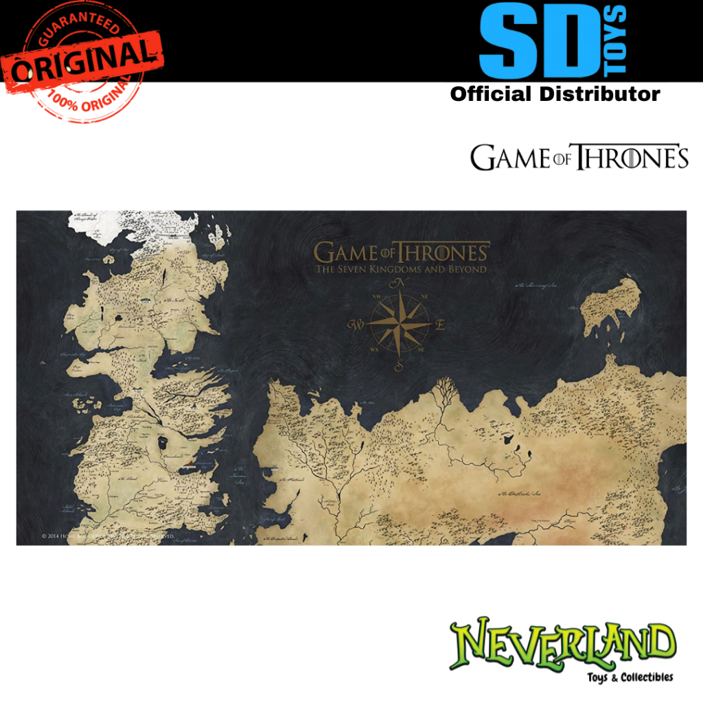 SD Toys Game of Thrones: Westeros Map Glass Poster