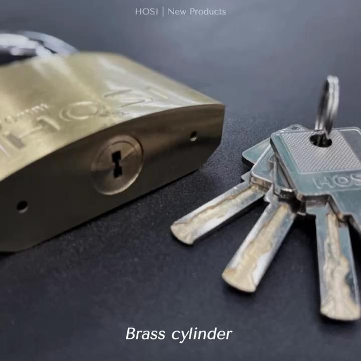 HOS แม่กุญแจล็อค ดอก สีทอง ตัวล็อคเหล็ก 50MM Iron padlockยาวและสั้น กันน้ำคุณภาพสูง กุญแจล็อค กุญแจ กุญแจบ้าน - รูปที่ 5