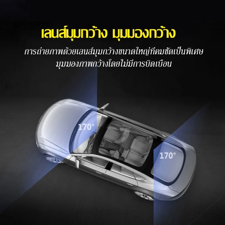10นิ้ว กระจกมองหลัง กล้องติดรถยนต์ WIFI ด้านหน้าและด้านหลัง สำหรับ กล้องDVRในรถยนต์ แบบเต็มหน้าจอ ระบบสัมผัสIPS 4K thumbnail 9