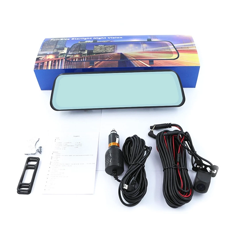 10นิ้ว กล้องติดรถยนต์ Dash Cam ทัชสกรีน จอกระจก 4K HD 2กล้อง หน้า-หลัง กลางคืนสว่างที่สุด WDR มีระบบปฏิบัติการภาษาไทย thumbnail 10