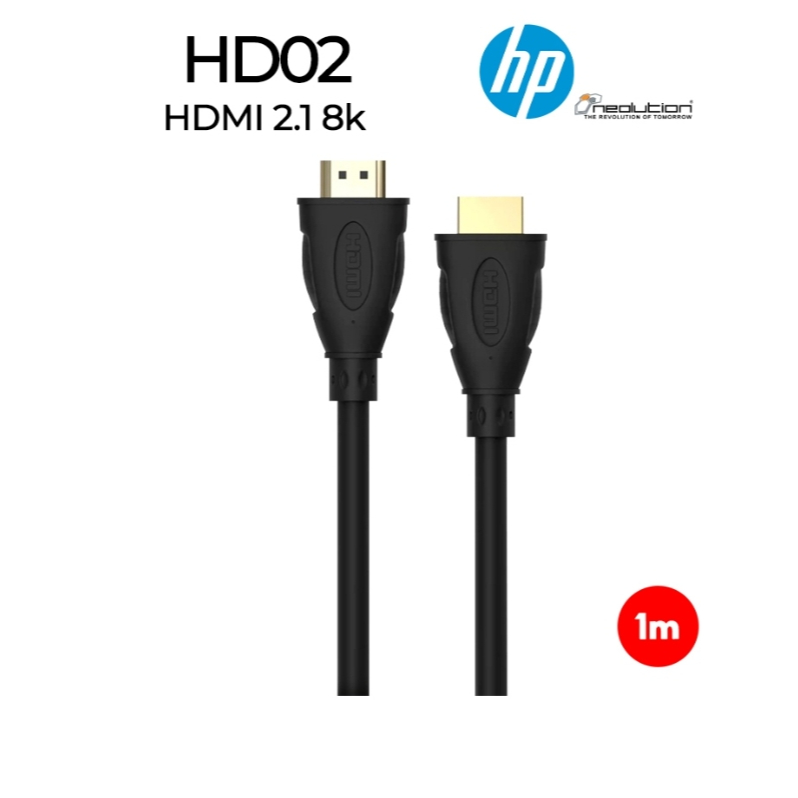 HP HDMI 2.1 8K (7680 x 4320) High-Speed 48 Gpbs Cable, DHC-HD02 รับประกัน 2 ปี  ของแท้ 100%