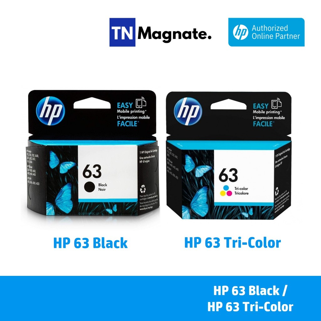 [หมึกพิมพ์อิงค์เจ็ท] HP 63 BK/CO แพคเดี่ยว (หมึกดำ หรือ หมึกสี) - 1 กล่อง