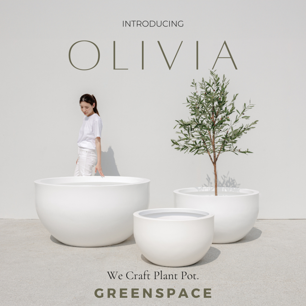 กระถางต้นไม้โพลีเมอร์ รุ่น Olivia (กว้าง70cm/90cm/120cm)