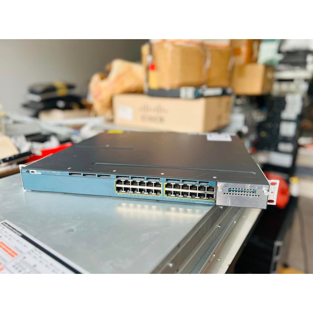 Switch Cisco 3560X-24P-S Gigabit PoE สวิทซิสโก้มือสองพร้อมใช้งาน