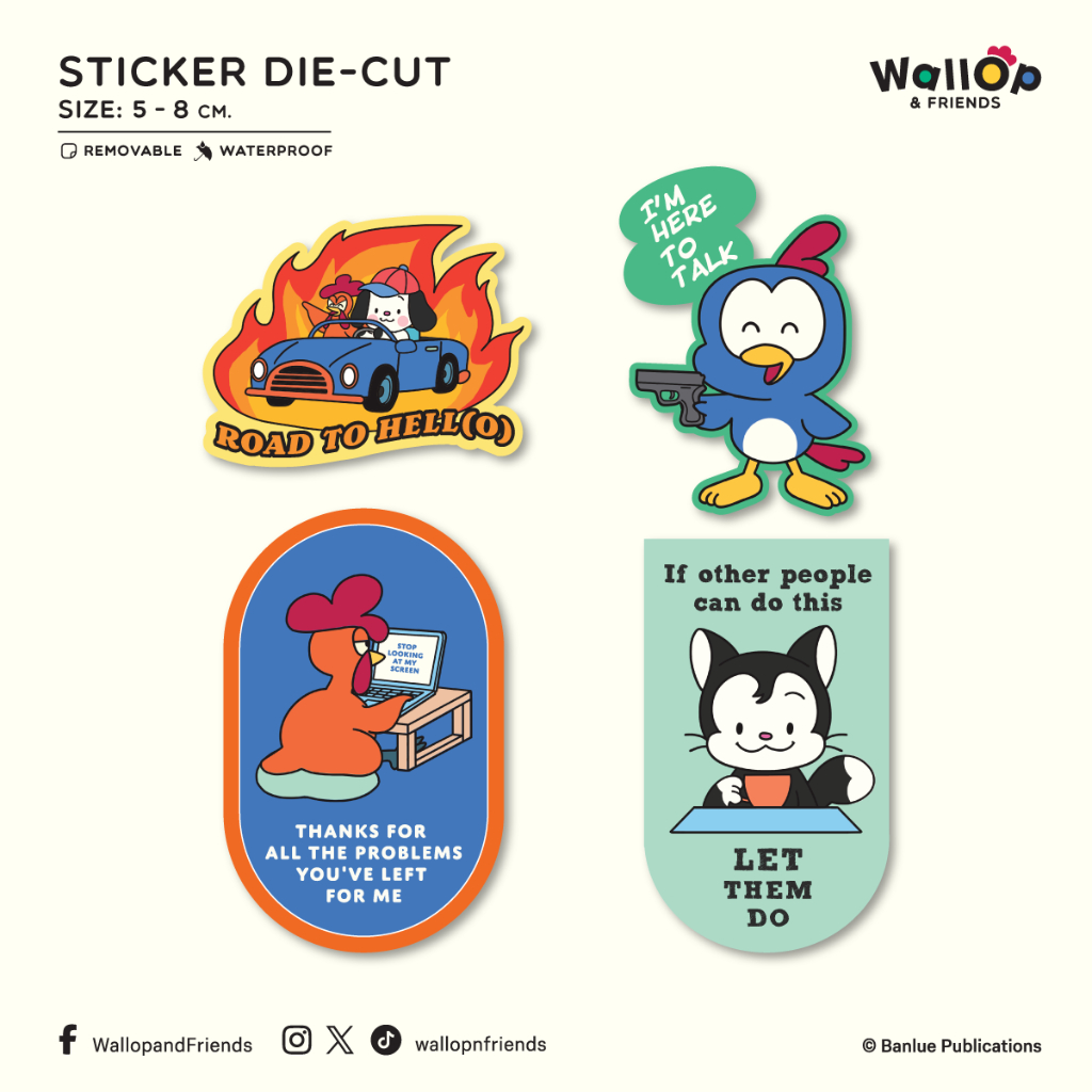 Wallop and Friends STICKER QUOTE