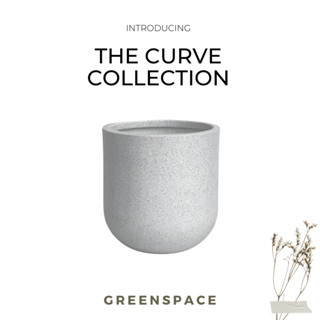 กระถางต้นไม้โพลีเมอร์ รุ่น Curve (กว้าง 30cm สูง 32cm)