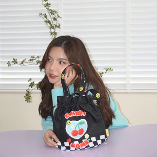 พร้อมส่ง กระเป๋าผ้าหูรูด ทรงโมจิ 🍡 🍡