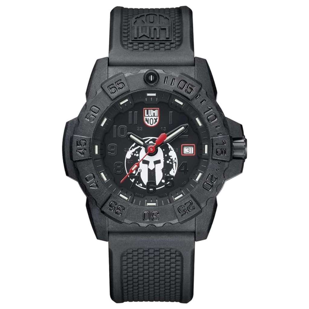 นาฬิกา LUMINOX MEN'S XS.3501.SPARTAN QUARTZ BLACK DIAL RUBBER STRAP WATCH 45 MM พร้อมกล่อง (ใหม่)