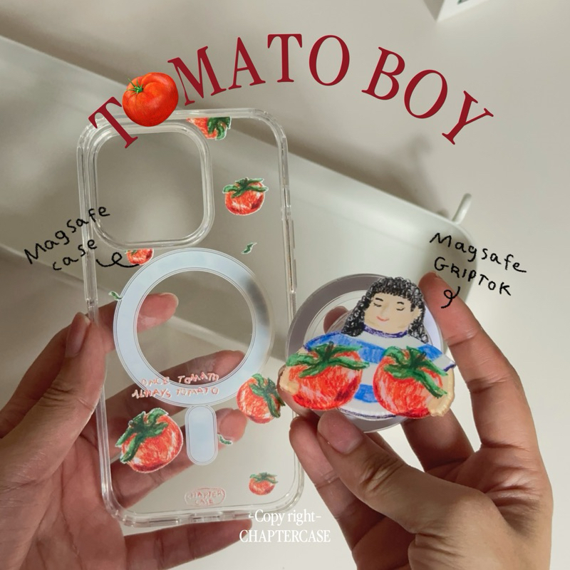 ꒰ PRE-ORDER ꒱ เซตเคสโทรศัพท์  tomato boy + megnetic griptok 🍅