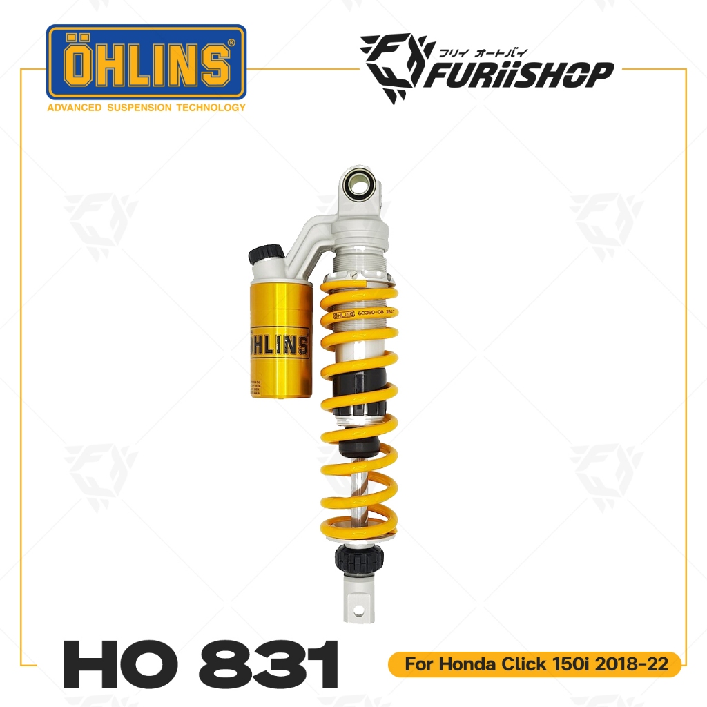 โช๊คหลัง ohlins HO 831 For Honda Click 150i 2018-22 FuriiShop