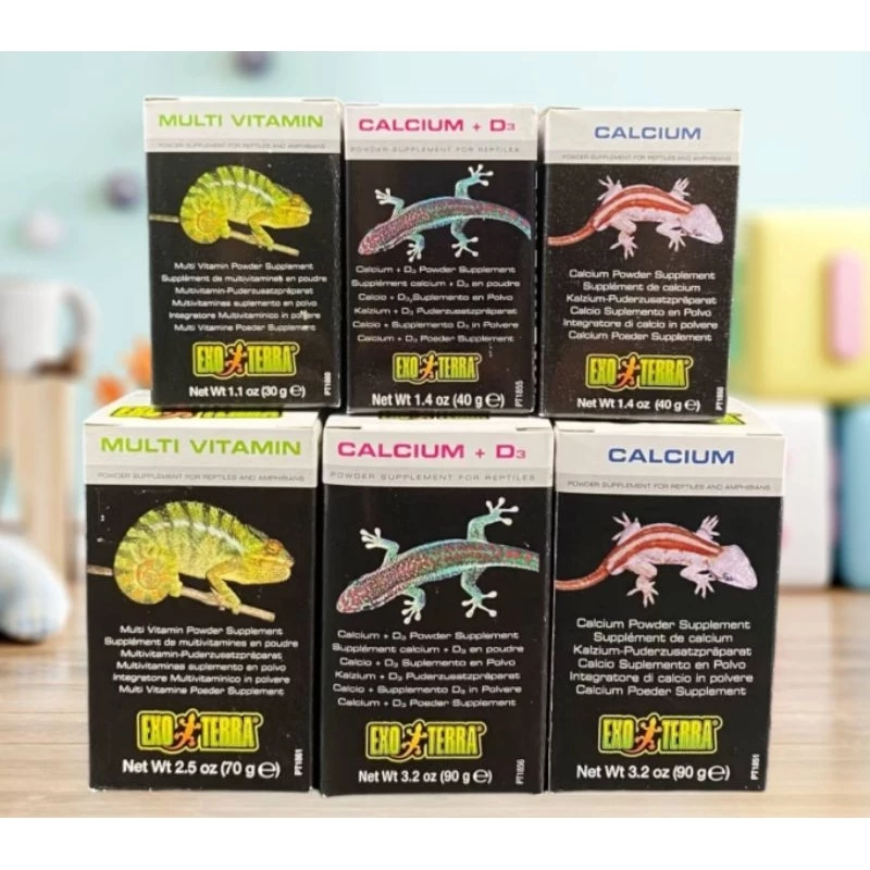 Multi vitamin Calcium+D3 วิตามิน เเคลเซี่ยม อาหารเสริมสำหรับสัตว์เลี้ยง สัตว์เลื้อยคลาน