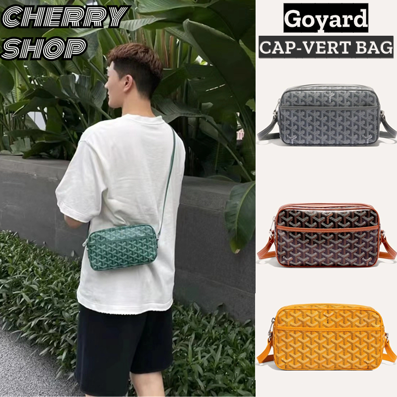 🍒โกย่า Goyard CAP-VERT Small Bag กระเป๋ากล้อง/กระเป๋าสะพาย🍒สไตล์เดียวกันสำหรับผู้ชายและผู้หญิง Goyar