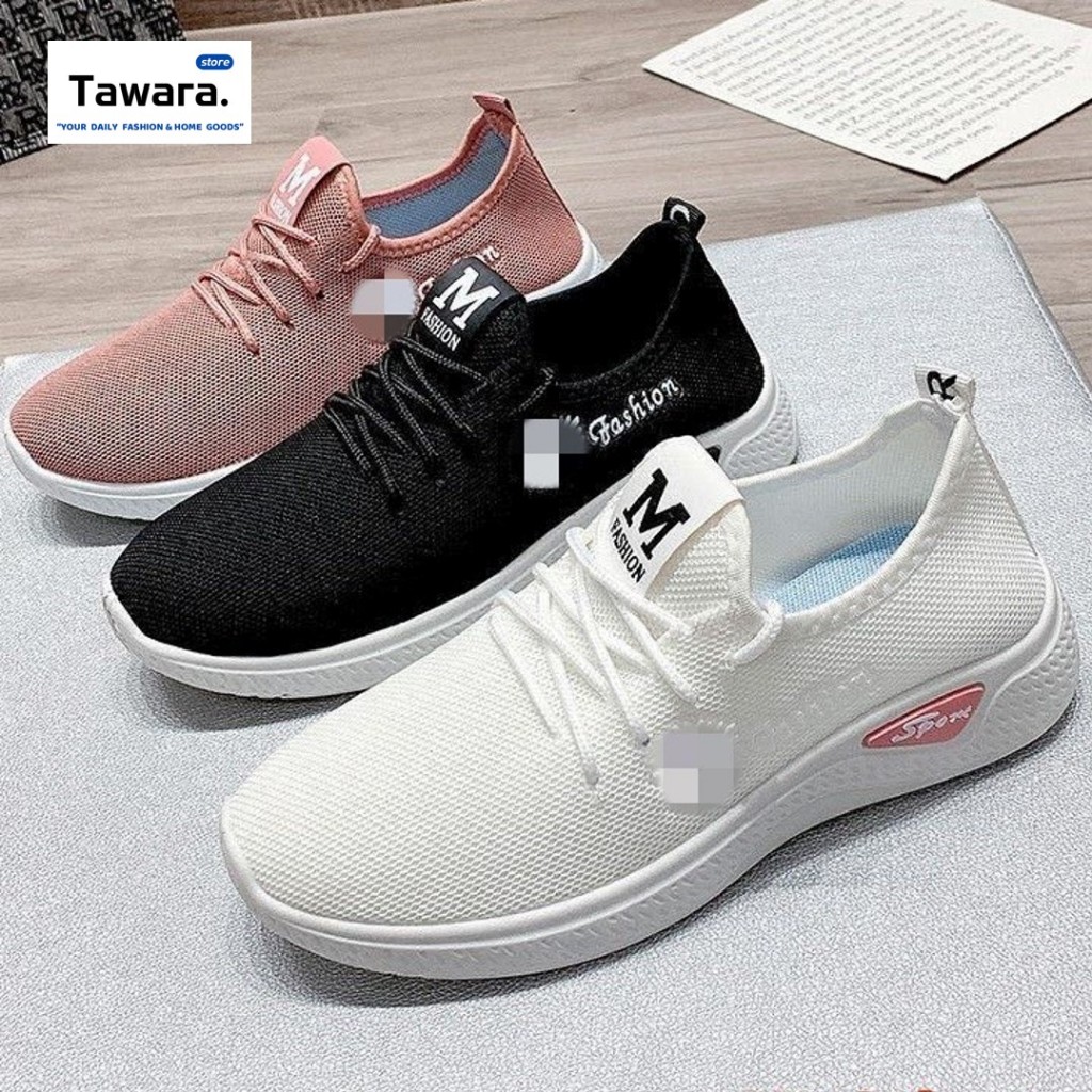 SE-039 รองเท้าผ้าใบ ผู้หญิง ดอกเดซี่ M sport คลาสสิค ทรงสวย แบบเรียบ ใส่ทำงาน ใส่เที่ยวได้