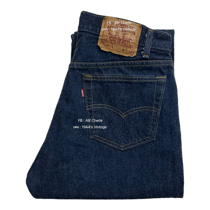 Levi’s 501XX หมึกแดง ก้านดำ MADE IN U.S.A 🇺🇸👖แท้มือสอง💯%👖W35-L34