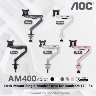 ขาตั้งจอ AOC AM400 Series Single Desk Monitor Arm for monitors from 17" to 34" รองรับน้ำหนัก 2-9kg - รับประกัน 3 ปี