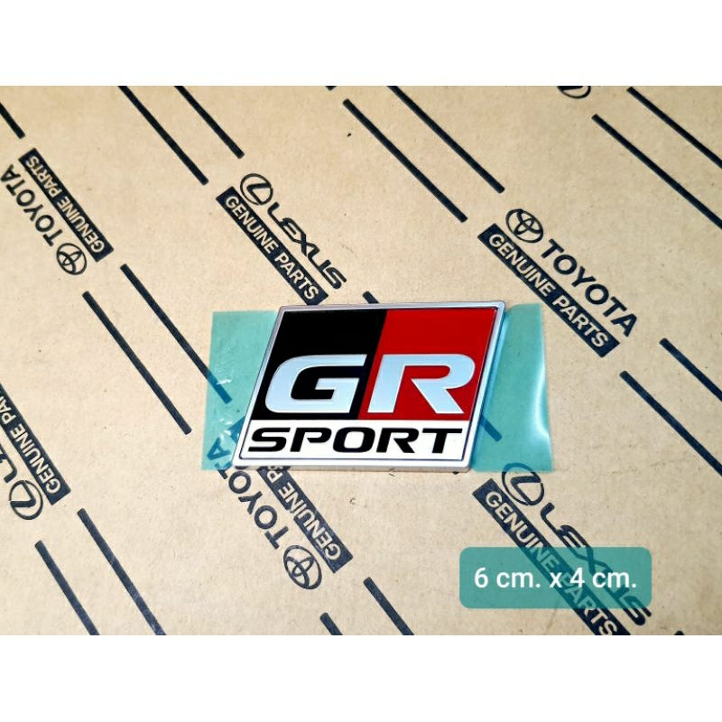 Logo GR Sport ของแท้ Toyota ราคาต่อชิ้น ขนาด 6 cm. x 4 cm. มีกาวในตัว