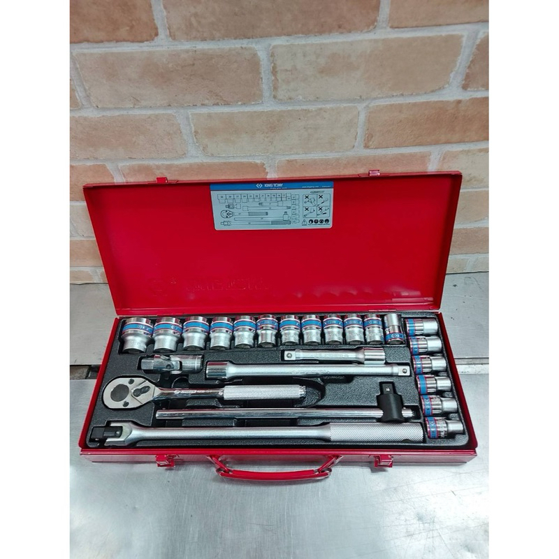 King Tony บล็อคชุดรู 4 หุน 24 ชิ้น King Tony รุ่น 4026MR(12เหลี่ยม) -ผลิตจากเหล็กคุณภาพดีเกรด