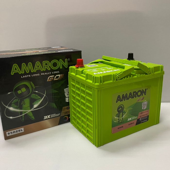 แบตเตอรี่ AMARON GO 65D26L/R  เหมาะกับรถยนต์หลายรุ่น