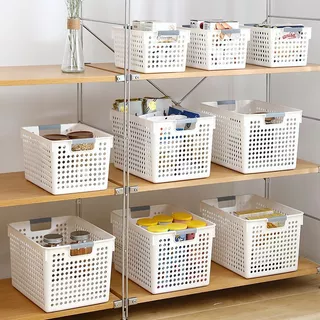 NeatBox ตะกร้าเก็บของ ตะกร้าเก็บของมินิมอล หลายขนาด ความจุขนาดใหญ่ กล่องเก็บของอเนกประสงค์ ตะกร้าเก็บห้องครัว