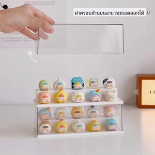 กล่องใส่โมเดล กล่องใส่ art toy กล่องอะคริลิคใส่โมเดล กันฝุ่นวางซ้อนกันได้ 2 ชั้น รองรับตุ๊กตาได้ 8-10 ตัว